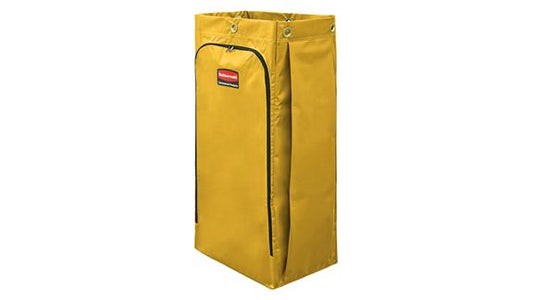34 GAL VINYL BAG FOR HIGH CAPACITY JANITORIAL CLEANING CARTS, YELLOW