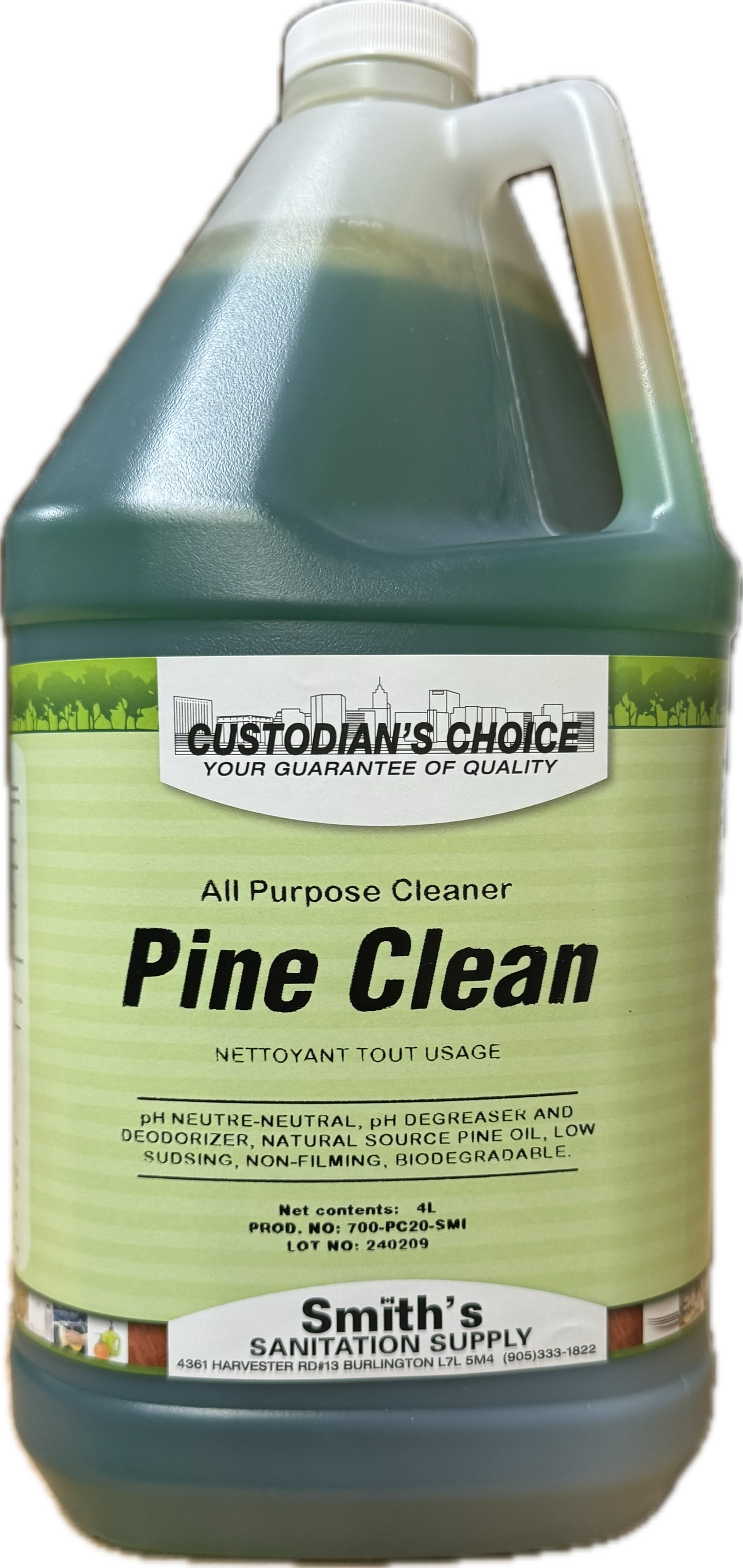 CUSTODIAN'S CHOICE PINE CLEAN 4 L